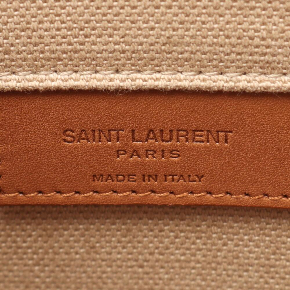 Saint Laurent Sac de Jour Tote Bag Canvas Leather Beige Brown - Picture 4 of 7